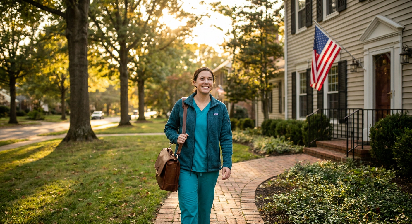 Lice Busters technician arriving at a New Jersey home